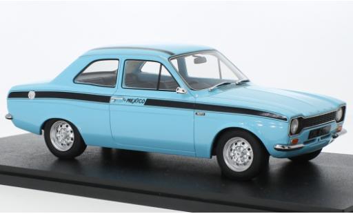 Diecast model cars Ford Escort Mexico MKI blue clair RHD 1973 1/18 Cult Scale Models