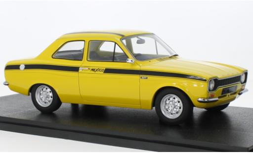 Diecast model cars Ford Escort Mexico MKI yellow RHD 1973 1/18 Cult Scale Models