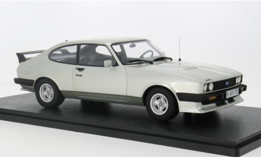Diecast model cars Ford Capri 2.8 Turbo silver 1981 1/18 Cult Scale Models