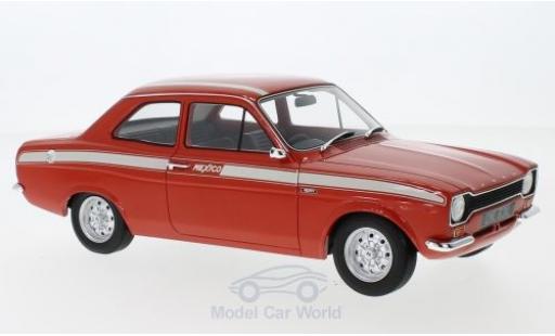 Diecast model cars Ford Escort Mexico red/white RHD 1973 1/18 Cult Scale Models