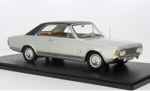 Diecast model cars Ford Taunus 17M P7 P7b Coupe silver 1969 1/18 Cult Scale Models