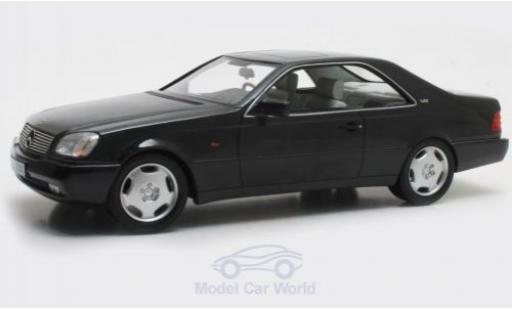 Diecast model cars Mercedes 600 AMG SEC (C140) metallic black 1992 1/18 Cult Scale Models