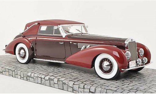 Delage D8-120 Cabriolet 1/18 Minichamps Convertible red/red 1939 diecast model cars