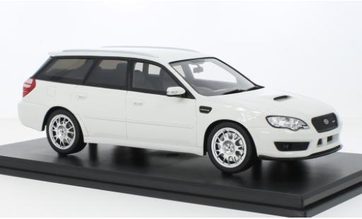 Diecast model cars Subaru Legacy Touring Wagon STI white 2007 1/18 DNA Collectibles