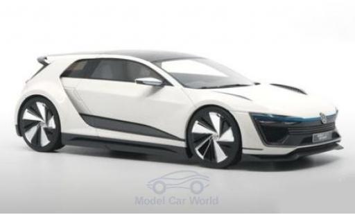 Diecast model cars Volkswagen Golf GTE Sport Concept white 2015 1/18 DNA Collectibles