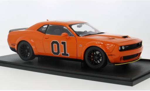 Diecast model cars Dodge Challenger SRT orange 1/18 Solido