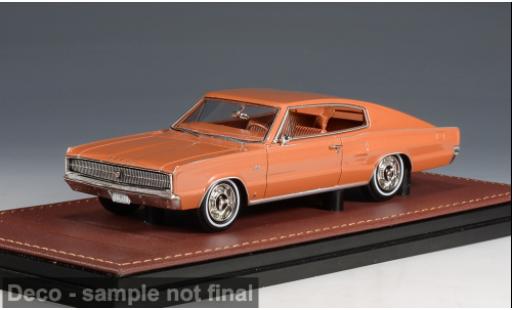 Diecast model cars Dodge Charger Coupe bronze 1967 1/43 GLM