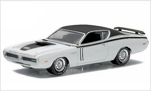 Dodge Charger R/T 1/64 Greenlight white/matt-black 1971 diecast model cars