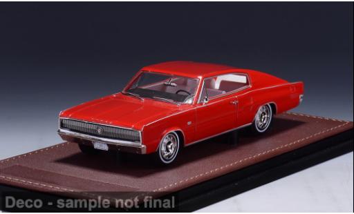 Diecast model cars Dodge Charger Coupe red 1967 1/43 GLM