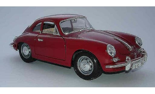 Porsche 356 B B 1/18 Burago B coupe red diecast model cars