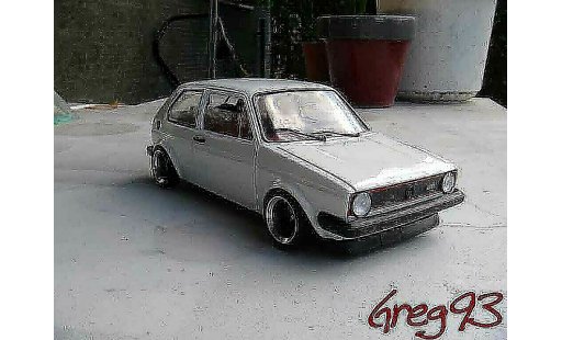 Volkswagen Golf GTI 1/18 Solido jantes ATS tuning white diecast model cars