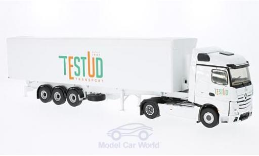 Diecast model cars Mercedes Actros Streamspace 2 white Testud Transport without Vitrine 1/43 Eligor
