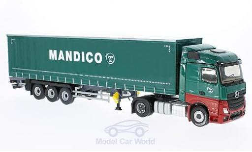 Diecast model cars Mercedes Actros Base 2 Tautliner green Transports Mandico without Vitrine 1/43 Eligor
