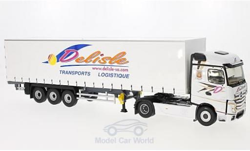 Diecast model cars Mercedes Actros Base 2 Tautliner Transports Delisle without Vitrine 1/43 Eligor