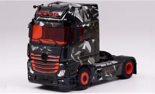 Diecast model cars Mercedes Actros Gigaspace 2 1863 black/Dekor Wolf 1/43 Eligor