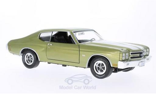 Diecast model cars Chevrolet Chevelle SS 454 metallic green/white 1970 1/18 Ertl