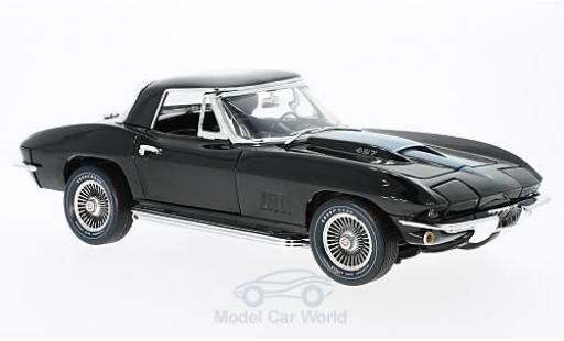 Diecast model cars Chevrolet Corvette special edition 427 black/metallic blue 50th Anniversary 1967 without Vitrine 1/18 Ertl