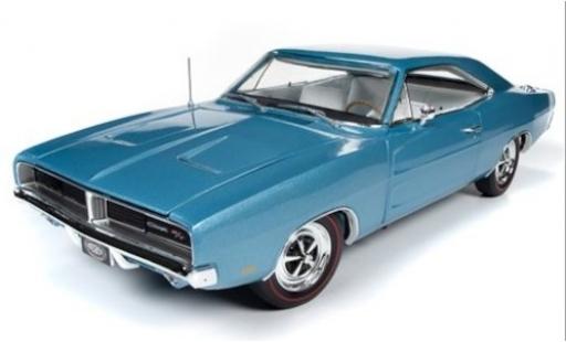 Diecast model cars Dodge Charger R/T metallic blue/white 1969 1/18 Ertl