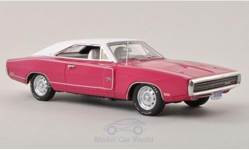 Diecast model cars Dodge Charger 1970 R/T pink/white 1/43 Ertl