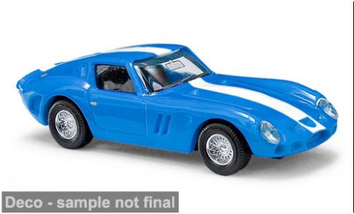 Diecast model cars Ferrari 250 GTO blue/white 1962 1/87 Busch