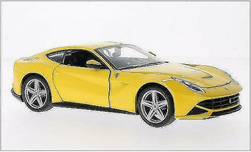 Ferrari F12 Berlinetta 1/24 Burago 2 Saloon yellow diecast model cars