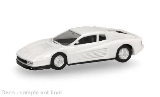Diecast model cars Ferrari Testarossa Coupe white 1/87 Herpa