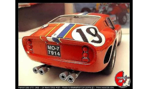Ferrari 250 GTO 1962 1/18 Burago le mans #19 diecast model cars