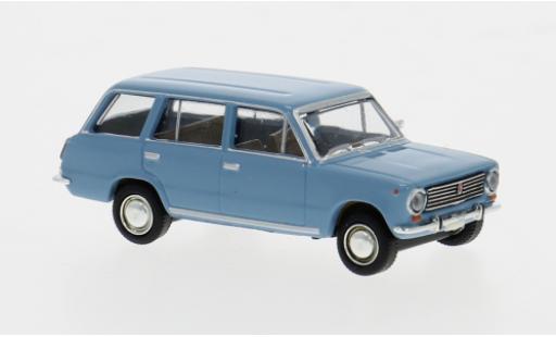 Diecast model cars Fiat 124 Familiare blue 1966 1/87 Brekina