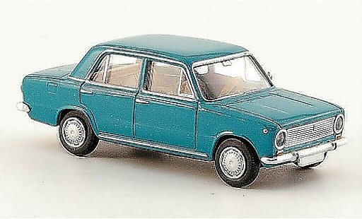 Fiat 124 Limousine 1/87 Brekina turquoise diecast model cars
