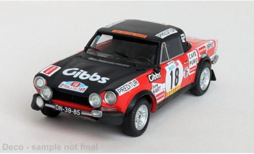 Diecast model cars Fiat 124 Sport Spider 1600 TAP Rally 1974 Cinegra VIP #18 L.Netto/Jocames 1/43 Trofeu