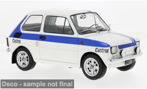 Diecast model cars Fiat 126 Berlina white/blue 1972 1/18 MCG