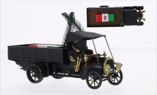 Fiat 18 Pritsche 1/43 Rio BL flatbed matt-black RHD diecast model cars