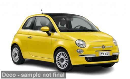 Diecast model cars Fiat 500 Base yellow 2008 1/87 Norev