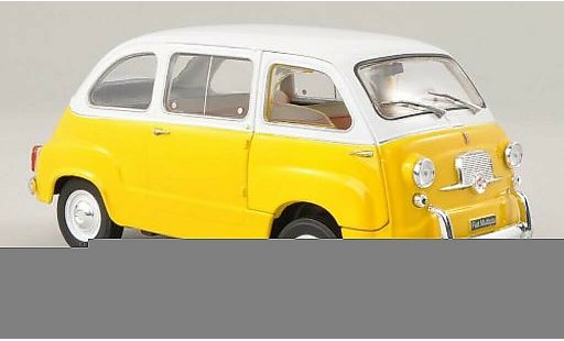 Fiat 600 Multipla 1/24 WhiteBox yellow/white 1960 diecast model cars