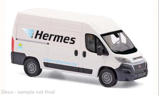 Diecast model cars Fiat Ducato Bus van 2014 Hermes 1/87 Busch