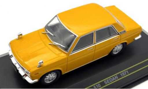 Diecast model cars Datsun 510 Sedan yellow RHD 1971 1/43 First 43 Models