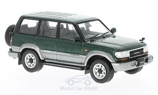 Diecast model cars Toyota Land Cruiser 80 LC80 metallic green/grey RHD 1992 1/43 First 43 Models
