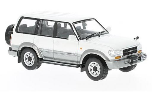 Diecast model cars Toyota Land Cruiser 80 LC80 metallic white/grey RHD 1992 1/43 First 43 Models
