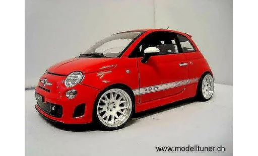Fiat 500 Abarth 1/18 Mondo Motors red 2007 diecast model cars