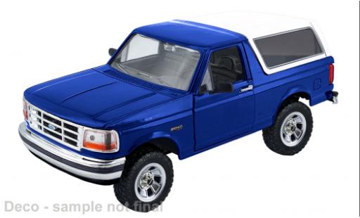 Diecast model cars Ford Bronco Wagon blue/white 1993 1/24 Motormax