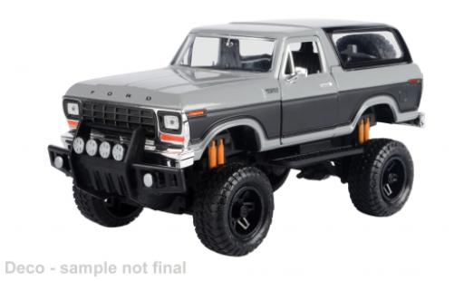 Diecast model cars Ford Bronco Wagon grey/grey 1978 1/24 Motormax