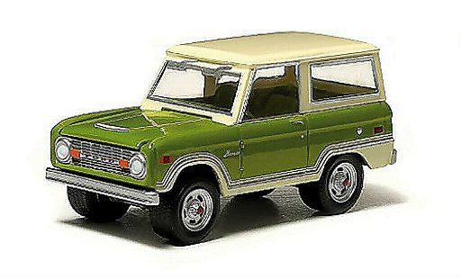Ford Bronco Wagon 1/64 Greenlight Ranger green/beige 1974 diecast model cars