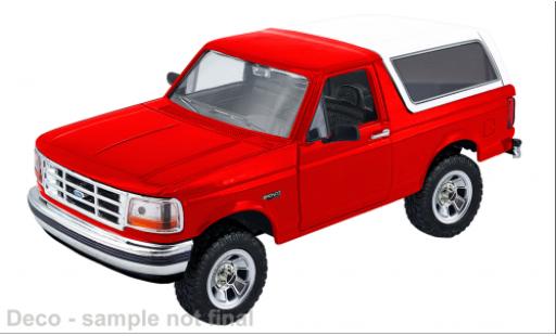 Diecast model cars Ford Bronco Wagon red/white 1993 1/24 Motormax