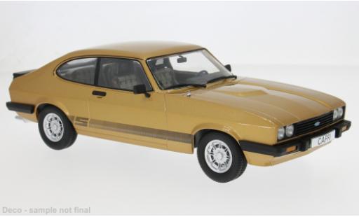 Diecast model cars Ford Capri MK3 III gold 1978 1/18 MCG