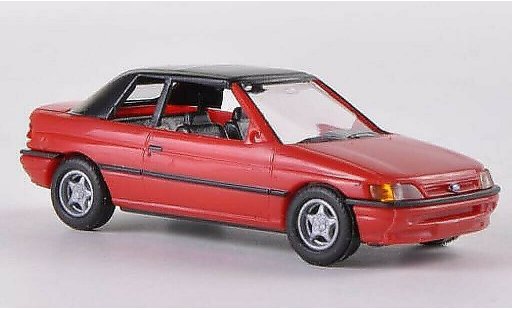Ford Escort Berline 1/87 Busch Convertible closed red 1991 diecast model cars
