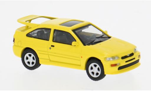 Diecast model cars Ford Escort Cosworth yellow 1992 1/87 Minichamps