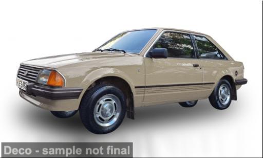 Diecast model cars Ford Escort Ghia Mark III gold 1983 1/18 Sun Star