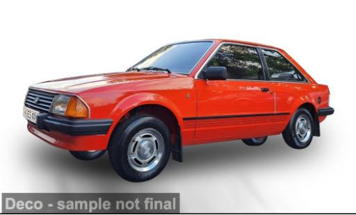 Diecast model cars Ford Escort Ghia Mark III red 1983 1/18 Sun Star