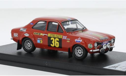 Diecast model cars Ford Escort MK1 MK I # 36 1/43 Trofeu