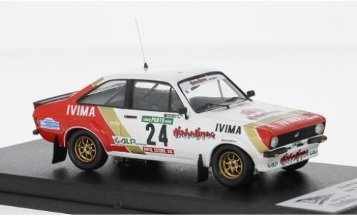 Diecast model cars Ford Escort Berlina MK II Rally Portugal 1983 #24 R.Souto/E.Cid 1/43 Trofeu